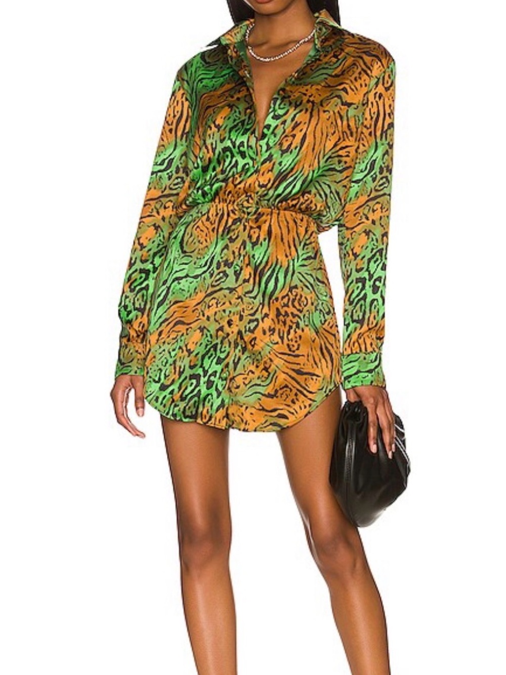 Camila Coelho Long-Sleeve Shirt Dress